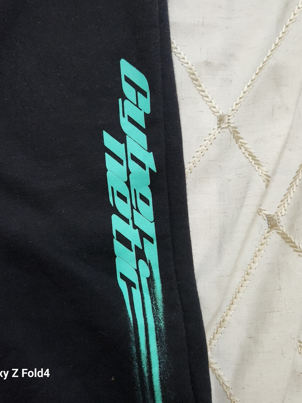 Bershka Black Oversized Joggers Futuristic Tech Graphic XS EUC - Picture 10 of 11